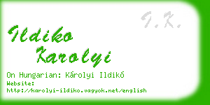 ildiko karolyi business card